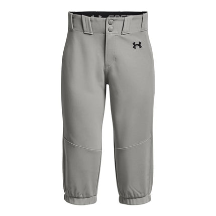 Under Armour Girls' Utility Softball Pants 22, (075) Baseball Gray / / Black, Small
