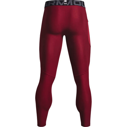 Under Armour Men's HeatGear Leggings Trouser, Cardinal (625)/White, M