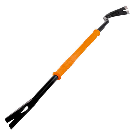 Klein Tools 66096 Gooseneck Wrecking Bar and Nail Puller, Heavy Duty Forged Carbon Steel, Pry Bar for Demolition, 36-Inch