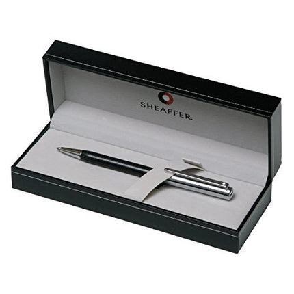 Sheaffer Intensity Carbon Fibre Barrel Chrome Cap/Plate Trim Ballpoint Pen