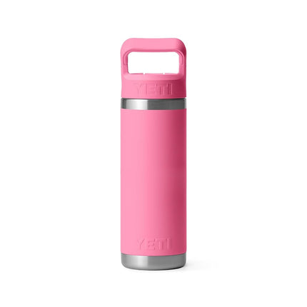 Yeti Rambler 18 oz Bottle, Vacuum Insulated, Stainless Steel with Straw Cap, Harbor Pink