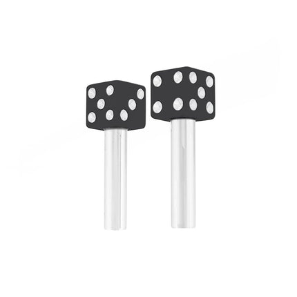 United Pacific 70041 High Impact Plastic Construction Dice Door Lock Knobs for Classic & Vintage Cars/Trucks, 10-32 Thread - White/Black (Pack of 2)