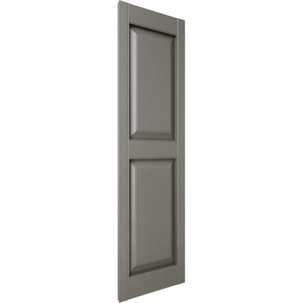 Mid-America 00021243018 Standard Size Williamsburg Double Panel Vinyl Shutters, w/Installation Shutter-Lok's & Matching Screws (Per Pair), 018, 12"W x 43"H, Tuxedo Grey