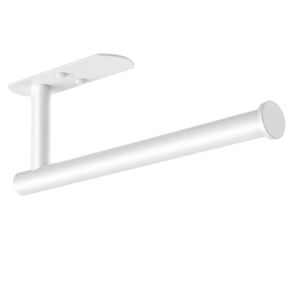 VAEHOLD Self Adhesive Paper Towel Holder Under Cabinet Mount, Wall Mounted Paper Towel Roll Holder for Kitchen, Bathroom, Wall - SUS304 Stainless Steel (White)