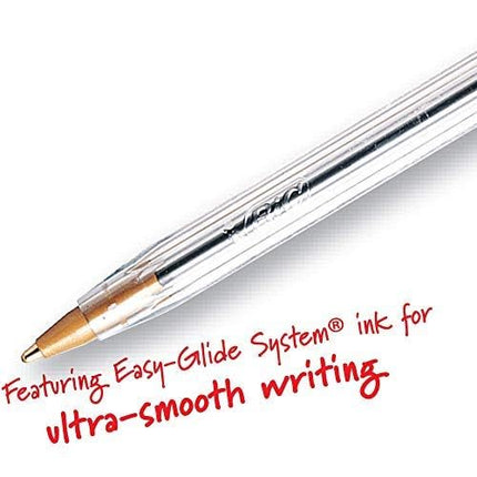 Bolígrafo Bic Cristal Xtra-Smooth - Paquete de 10 más 2 de regalo (12 unidades) - Bolígrafo de punta media roja