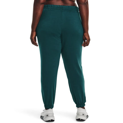 Under Armour Pantalón de chándal de rizo Rival para mujer, (716) Tourmaline Teal / / White, 2X
