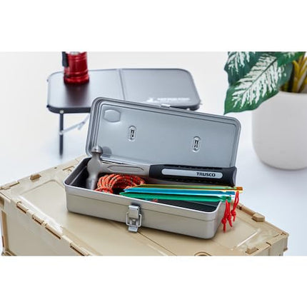 TRUSCO T-320SV Trunk Tool Box, 133.0 x 5.4 x 3.8 x 3.8 inches (333 x 137 x 96.5 cm), Silver