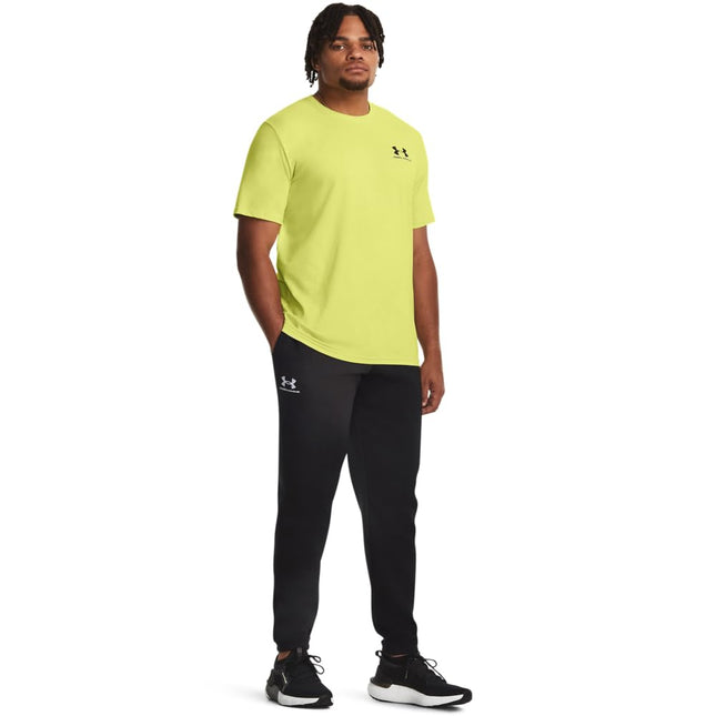 Camiseta de manga corta Under Armour Sportstyle Left Chest para hombre, (743) amarillo lima/negro, 5XL