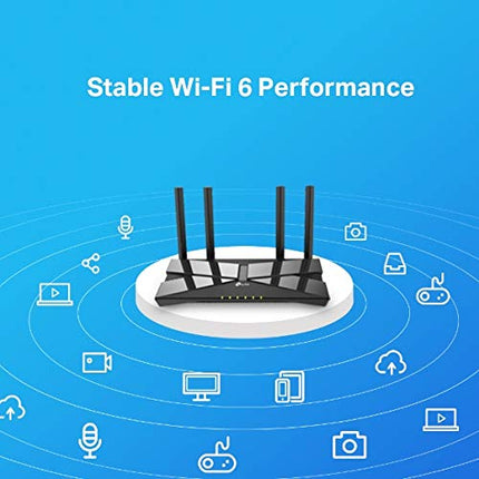 TP-Link Archer AX10 Wi-Fi 6 WLAN Router (1202 Mbps 5 GHz, 300 Mbps 2.4 GHz, 4 × Gigabit LAN Ports, Access Point Mode, HomeCare, Compatible with Alexa), Black