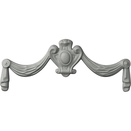 Ekena ONL13X05FE 12 W x 5 1/8" H x 5/8" P Federal Swag & Drop Onlay, Primed