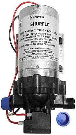 Shurflo 2088-554-144 Fresh Water Pump, 12 Volts, 3.5 Gallons Per Minute, 45 Psi