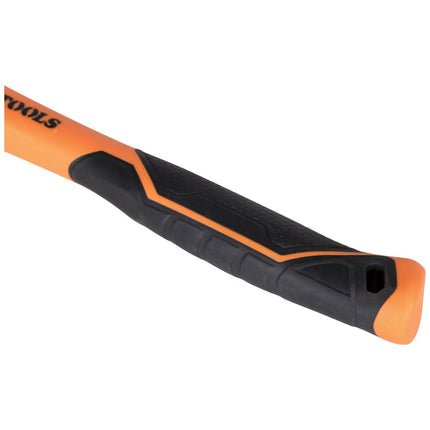Martillo de garra Klein Tools 832-26 para liniero, 26 onzas, mango de fibra de vidrio, servicio pesado para postes de servicios públicos, cara fresada, naranja de alta visibilidad