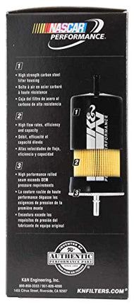 K&N Gasoline Fuel Filter: High Performance Fuel Filter, Premium Engine Protection, Compatible with 1982-2012 GM Truck/Passenger Car Fuel Injected Gasoline Engines, PF-2100