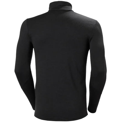 Helly Hansen Men's Lifa Merino Midweight 1/2 Zip, Black, S