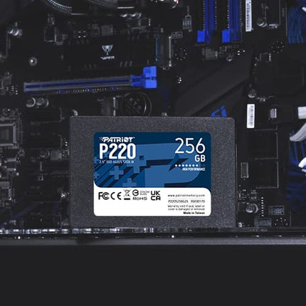 Patriot P220 SATA 3 256GB Internal Solid State Drive 2.5” - P220S256G25