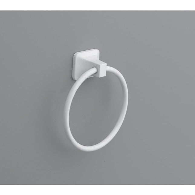 Oakbrook Towel Ring STN WHT
