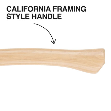Klein Tools H80920HS Smooth Face Hammer with Straight Claw, 20-Ounce Forged Steel, Hickory Handle, California Framing Style, Magnetic Nail Starter, and Extra-Large Squared Strike Face