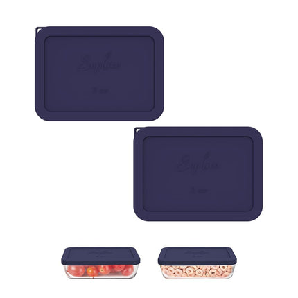 Sophico 3 Cup Rectangle Silicone Storage Cover Lid