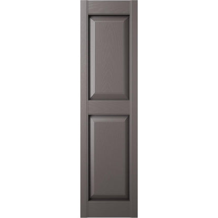 Mid-America 00021243010 Standard Size Williamsburg Double Panel Vinyl Shutters, w/Installation Shutter-Lok's & Matching Screws (Per Pair), 010, 12"W x 43"H, Musket Brown