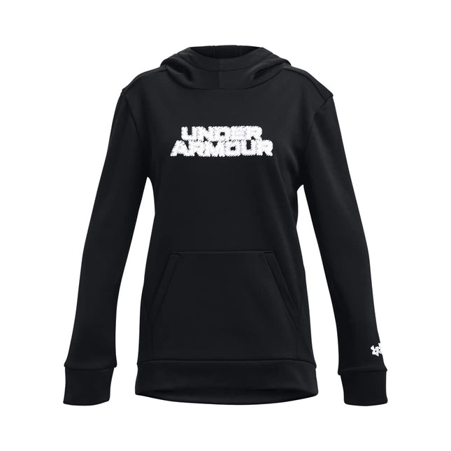Under Armour Girls' Standard Fleece Branded Hoodie