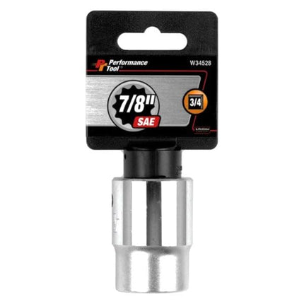 Performance Tool W34528 3/4-Inch Drive 12-Point SAE Standard Socket, 7/8-Inch