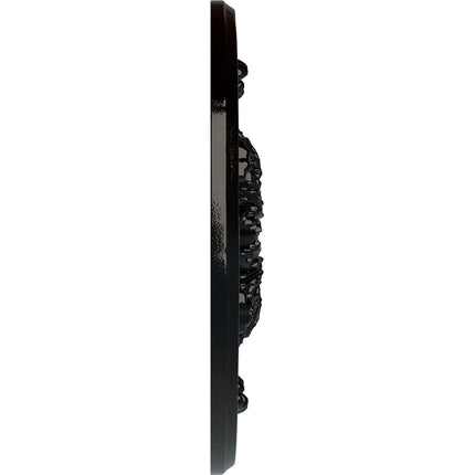 Ekena Millwork CM30FLBPS Flagstone Ceiling Medallion, 30"OD x 3 7/8"ID x 3 1/4"P (Fits Canopies up to 3 7/8"), Hand-Painted Black Pearl