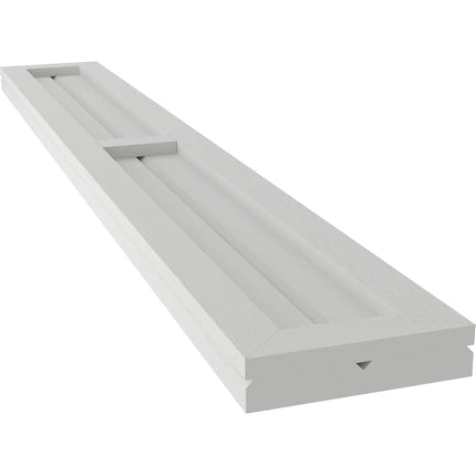Ekena Millwork ARW101BF207X35STH Americraft Exterior Real Wood Two Equal Panel Framed Board-n-Batten Shutters (Per Pair), 7"W x 35"H, Hailstorm Gray