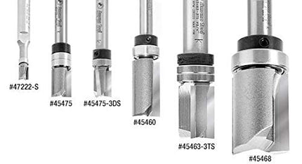 Amana Tool 45368 Carbide Tipped Flush Trim Plunge Template Router Bit 1-1/2 Dia x 1-3/4 Inch x 1/2 Shank with Upper Ball Bearing