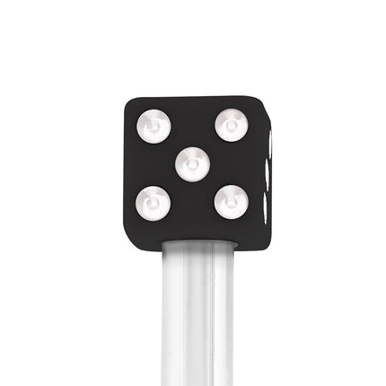 United Pacific 70042 High Impact Plastic Construction Dice Door Lock Knobs for Classic & Vintage Cars/Trucks, 10-32 Thread - Black/White (Pack of 2)