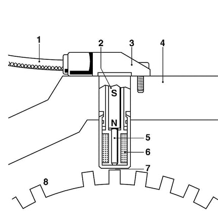 Bosch 0261210104 Rot.-Speed Sensor