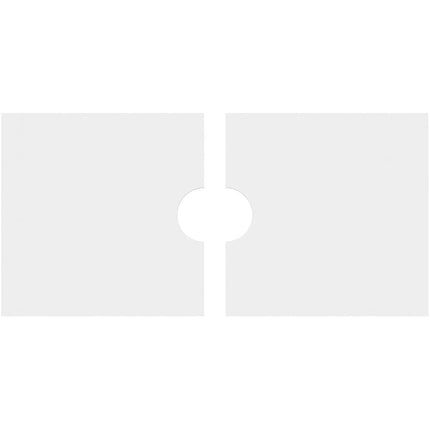 30"W x 15"H x 4"ID x 10 1/2"C x 1"P Rectangle Architectural Grade PVC Contemporary Ceiling Medallion, Two Piece
