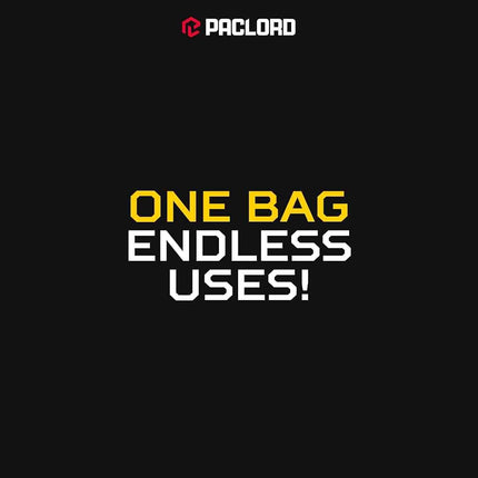 Paclord Large 13" x 18" Gallon Reclosable Poly Zip Seal Lock Bag 8 Mil Thickness, 20 Clear Resealable Bags with Extra Durability, Waterproof and Airtight Heavy Duty Bags