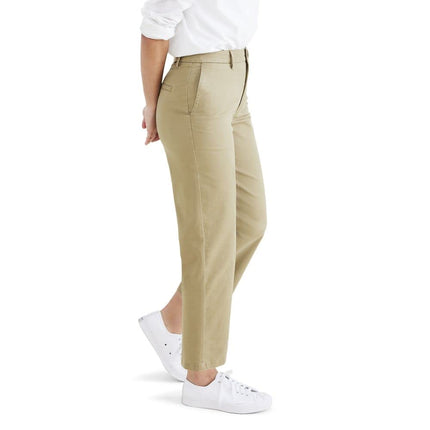 Dockers Womens Straight Fit High Rise Weekend Chino Pants, Harvest Gold (Stretch), 29