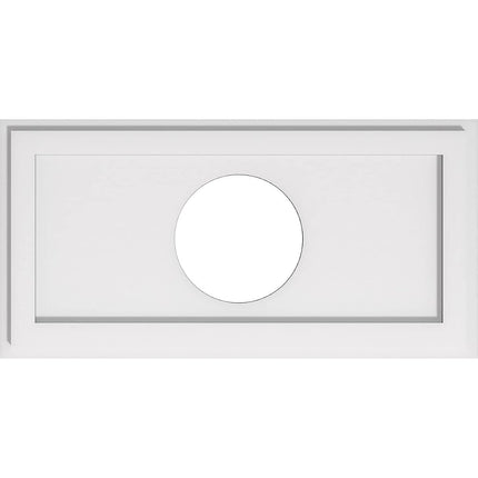 26"W x 13"H x 7"ID x 9"C x 1"P Rectangle Architectural Grade PVC Contemporary Ceiling Medallion