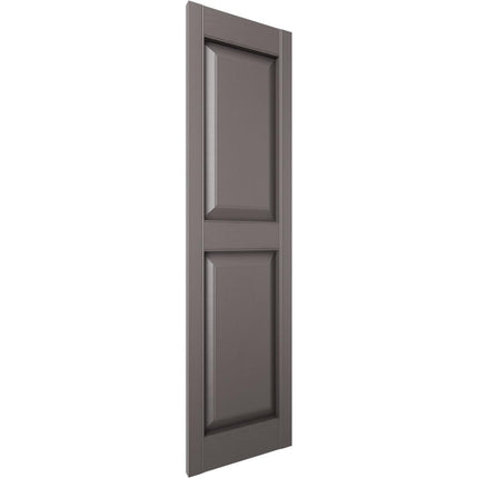 Mid-America 00021243010 Standard Size Williamsburg Double Panel Vinyl Shutters, w/Installation Shutter-Lok's & Matching Screws (Per Pair), 010, 12"W x 43"H, Musket Brown