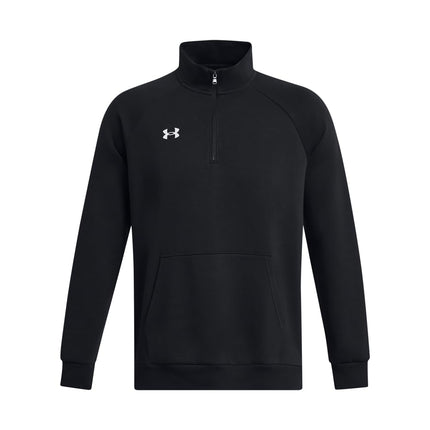 Under Armour Men's Rival Fleece Quarter Zip Sweatshirt, (001) Black / / White, M