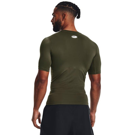 Under Armour Mens Armour HeatGear Compression Short-Sleeve T-Shirt, (390) Marine OD Green / / White, M Tall