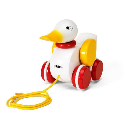 BRIO Duck Pull Along Toddler Toys for Ages 12 Months Up (Kids 1 Year Old)