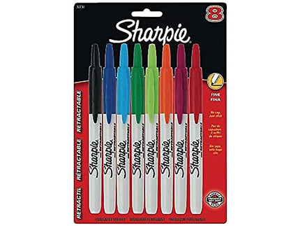 Sharpie 32730PP - Marcadores permanentes retráctiles, punta fina, varios colores, 8 unidades/juego-SAN32730PP