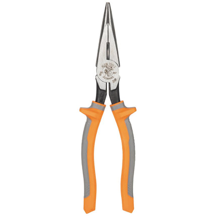 Klein Tools 2038RINS Pliers, Electrician's Insulated Long Nose Side-Cutting Pliers, 1000V Rated, Induction Hardened Knives, 8-Inch
