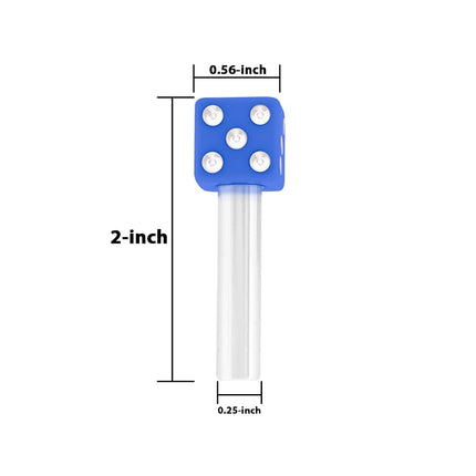 United Pacific 70043 High Impact Plastic Construction Dice Door Lock Knobs for Classic & Vintage Cars/Trucks, 10-32 Thread - Blue/White (Pack of 2)