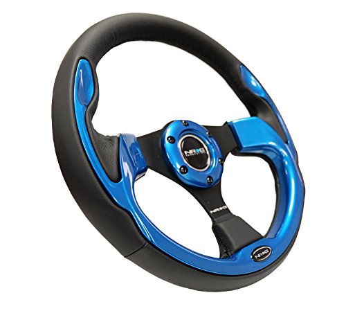 NRG Innovations RST-001BL Reinforced Steering Wheel (320mm Sport Steering Wheelwith Blue Trim)