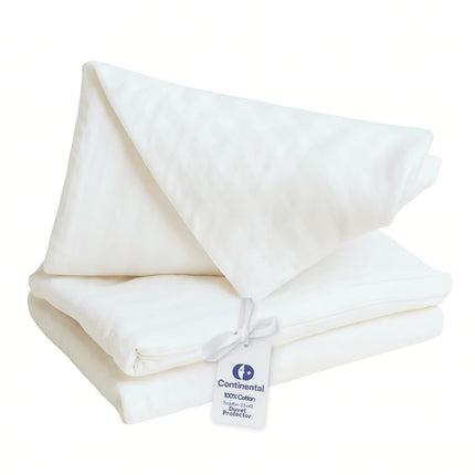 Funda nórdica protectora para edredón de bebé, 100 % algodón, cremallera para proteger la manta del polvo, se adapta a cunas y camas infantiles estándar, 33x42 pulgadas, blanco