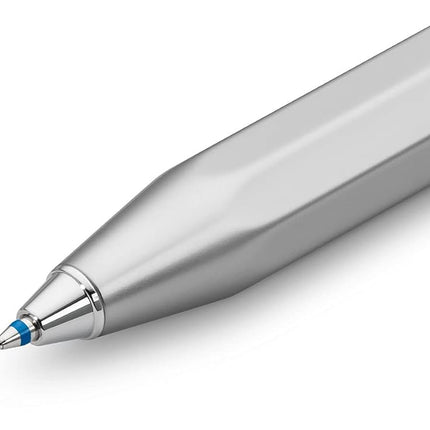 Kaweco AL SPORT Ball Pen Silver I Retractable Ballpoint Pen in Classic Design with Standard D1 Refills I Aluminium Ball Pen 10.5 m