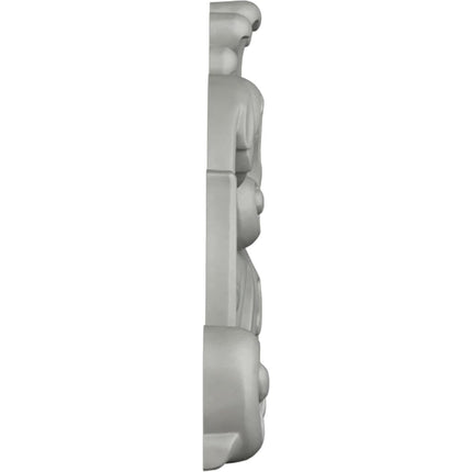 Ekena ONL22X08SA 22 1/4" W x 8 7/8" H x 1 1/8" P Savona Center with Scrolls Onlay, Primed