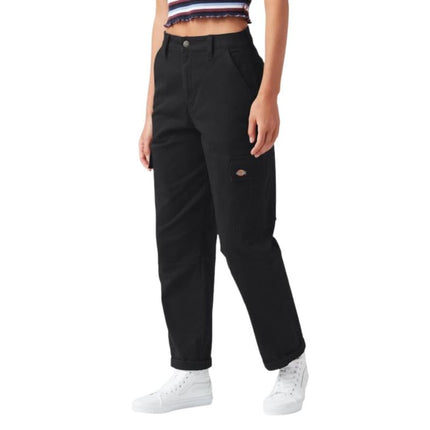 Dickies Women's Cropped Cargo Pant, Black, 27