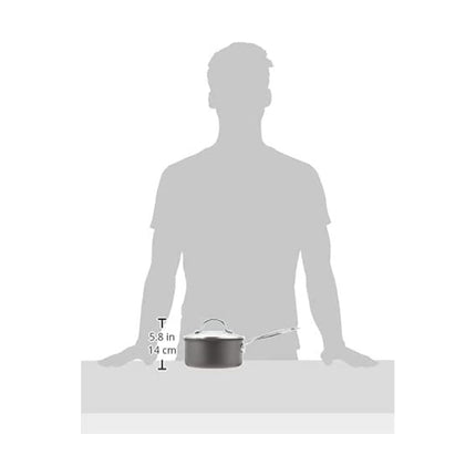 Cuisinart Chef's Classic 1.5 Litre Non Stick Anodised Saucepan with Lid, Black