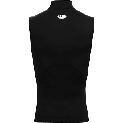 Under Armour Mens HeatGear Compression Mock Sleeveless - Black//White - MD