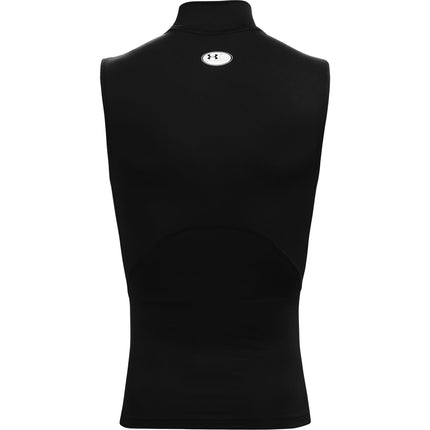 Under Armour Mens HeatGear Compression Mock Sleeveless - Black//White - LG