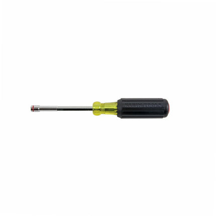 Klein Tools 635-1/4 1/4-Inch Heavy Duty Nut Driver with Magnetic Tip, 4-Inch Hollow Shaft, Cushion Grip Handle